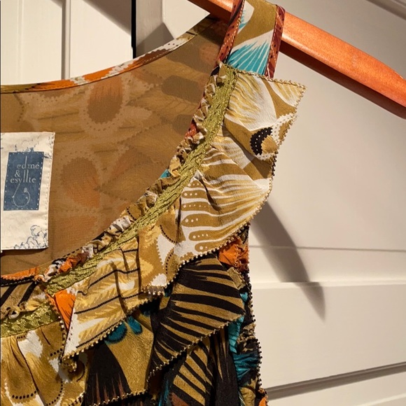 Silk Anthropologie Vibrant Dress - Picture 5 of 10